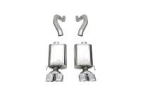 Corsa 06-13 Chevy Corvette C6 Z06 7.0L / 09-13 ZR1 6.2L Polished Axle-Back Exhaust w/4.5in Twin Tips - 21077