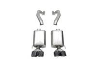 Corsa 06-13 Chevy Corvette C6 Z06 7.0L / 09-13 ZR1 6.2L Black PVD AxleBack Exhaust w/4.5in Twin Tips - 21077BLK