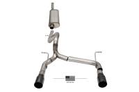 Corsa 2018-2025 Jeep Wrangler JLU 3.6L 2.75in Sport Cat-Back Exhaust w/ Black Tips - 21124BLKUSA