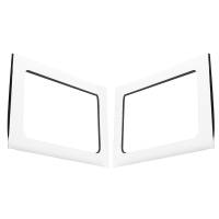 DEI 11-18 Jeep Wrangler JK 4-Door Boom Mat Rear Side Window Trim - 2 Piece - White - 50151