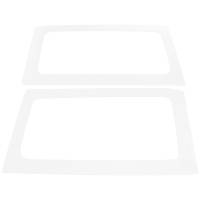 DEI 11-18 Jeep Wrangler JK 2-Door Boom Mat Rear Side Window Trim - 2 Piece - White - 50154