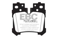 EBC 07+ Lexus LS460 4.6 Greenstuff Rear Brake Pads - DP21812