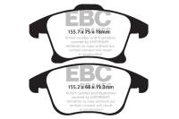 EBC 13+ Ford Fusion 1.6 Turbo Greenstuff Front Brake Pads - DP22159