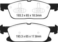 EBC 15+ Ford Edge 2.0 Turbo FWD Greenstuff Front Brake Pads - DP23046