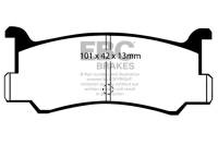 EBC 92-95 Mazda MX3 1.6 Greenstuff Rear Brake Pads - DP2673