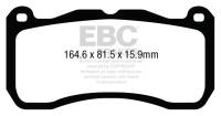 EBC 13-14 Ford Mustang 5.8 Supercharged (GT500) Shelby Redstuff Front Brake Pads - DP33013C