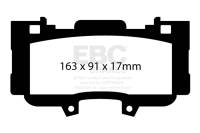 EBC 15+ Ford Mustang 2.3 Turbo Performance Pkg Redstuff Front Brake Pads - DP33042C
