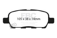 EBC 03-05 Infiniti FX35 3.5 Yellowstuff Rear Brake Pads - DP41666R