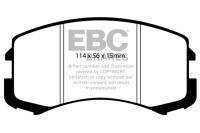 EBC 02-05 Mitsubishi Lancer 2.0 ES Yellowstuff Front Brake Pads - DP41678R