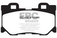 EBC 08-13 Infiniti FX50 5.0 Yellowstuff Rear Brake Pads - DP41824R