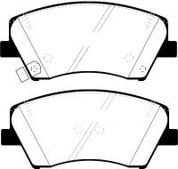 EBC 2017+ Hyundai Elantra 1.4L Turbo Yellowstuff Front Brake Pads - DP43075R