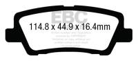 EBC 12+ Cadillac ATS 2.0 Turbo Yellowstuff Rear Brake Pads - DP43012R