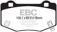 EBC 15-17 Ford Mustang Shelby GT350/GT350R Yellowstuff Rear Brake Pads - DP43056R