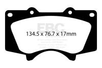 EBC 10+ Lexus GX460 4.6 Greenstuff Front Brake Pads - DP61657