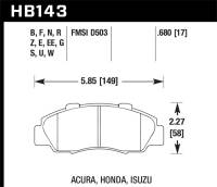 Hawk 97-01 Honda Prelude HPS Street Front Brake Pads - HB143F.680