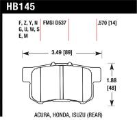 Hawk 06+ Civic Si / 97-01 Integra Type-R / 03-06 RSX / 04-08 TSX / 03-07 Honda Accord / 97-01 Prelud - HB145E.570