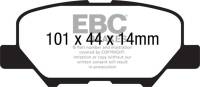 EBC 13+ Mitsubishi Outlander 2.4 FWD Greenstuff Rear Brake Pads - DP62171