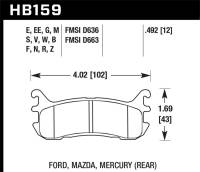 Hawk 94-05 Miata / 01-05 Normal Suspension Blue 9012 Race Rear Brake Pads (D636) - HB159E.492