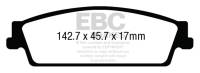 EBC 15+ Cadillac Escalade 6.2 2WD Greenstuff Rear Brake Pads - DP63022