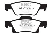 EBC 11+ Dodge Durango 3.6 Greenstuff Rear Brake Pads - DP61872