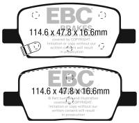 EBC 2018+ Chevrolet Traverse 2.0L Turbo Greenstuff Rear Brake Pads - DP63064