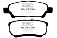 EBC 06-12 Dodge Caliber 2.4 Extra Duty Rear Brake Pads - ED91563