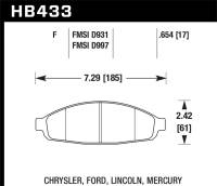 Hawk 03-11 Ford Crown Victoria DTC-60 Race Front Brake Pads - HB433G.654