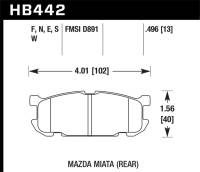 Hawk 01-02 Miata w/ Sport Suspension HPS  Street Rear Brake Pads (D891) - HB442F.496