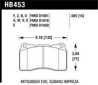 Hawk 03-06 Evo / 04-09 STi / 09-10 Genesis Coupe (Track Only) / 2010 Camaro SS / 08-09 Pontiac G8 GX - HB453N.585