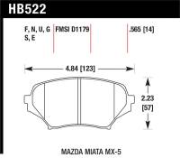 Hawk 2006-2006 Mazda MX-5 Miata Club Spec HPS 5.0 Front Brake Pads - HB522B.565
