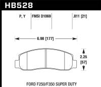 Hawk 05-11 Ford F250/F350 / 2011 Ford F550 Super Duty Street Front Brake Pads - HB528P.811