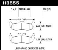 Hawk 06-10 Jeep Commander / 05-10 Grand Cherokee / 05-10 Armada / 04 Pathfinder / 04-10 Tital 5.6L / - HB555Y.678