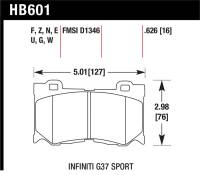 Hawk 09-12 Infiniti G37 Sport HPS Street Front Brake Pads - HB601F.626