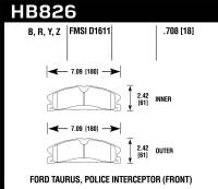 Hawk 13-16 Ford Taurus SHO / 13-16 Lincoln MKS HPS 5.0 Front Brake Pads - HB826B.708