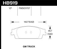 Hawk 14-18 Chevy Silverado Street LTS Rear Brake Pads - HB919Y.670