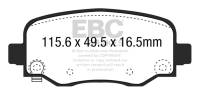 EBC 15+ Chrysler 200 2.4 Ultimax2 Rear Brake Pads - UD1734