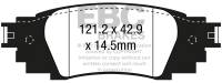 EBC 2016+ Lexus Rx350 3.5L Ultimax2 Rear Brake Pads - UD1879