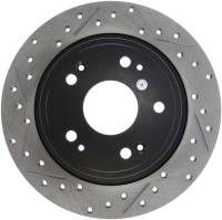 StopTech 09-10 Acura TSX / 08-10 Honda Accord Coupe/05-10 Sedan Right Rear Slotted & Drilled Rotor - 127.40068R