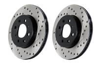 StopTech 99-08 Acura TL (STD Caliber) / 01-03 CL / 04-09 TSX Cross Drilled Left Front Rotor - 128.40046L