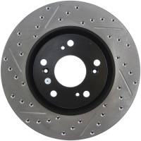 StopTech 02-06 Acura RSX Type S / 06-09 Honda Civic Si Slotted & Drilled Right Front Rotor - 127.40057R