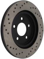 StopTech 05-10 Ford Mustang V6/4.0L / GT V8/4.6L Cross Drilled Left Rear Rotor - 128.61087L