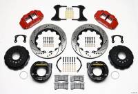 Wilwood - Wilwood Narrow Superlite 4R Rear P-Brk Kit 14.00in Drill Red New Big Ford 2.50in Offset - 140-10012-DR