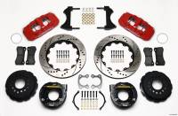 Wilwood AERO4 Rear P-Brake Kit 14.00in Drilled Red Small Ford 2.50in Offset - 140-10949-DR