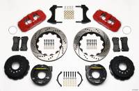 Wilwood AERO4 Rear P-Brake Kit 14.00in Drill Red Ford 8.8 w/2.5in Offset-5 Lug - 140-10952-DR