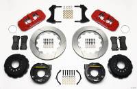 Wilwood AERO4 Rear P-Brake Kit 14.00in Red Ford 8.8 w/2.5in Offset-5 Lug - 140-10952-R