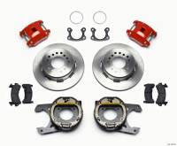 Wilwood D154 P/S Park Brake Kit Red Small Ford 2.50in Offset - 140-12212-R