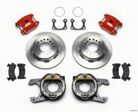 Wilwood D154 P/S Park Brake Kit Red Big Ford 2.36in Offset - 140-12213-R