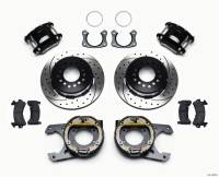 Wilwood D154 P/S Park Brake Kit Drilled New Big Ford 2.50in Off Staggered Mount - 140-12236-D