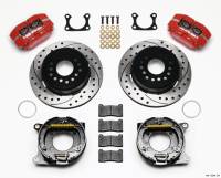 Wilwood Dynapro Dust-Boot P/S Park Brake Kit Drilled Red Big Ford 2.36in Offset - 140-13204-DR