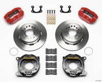 Wilwood Dynapro Dust-Boot P/S Park Brake Kit Red Small Ford 2.50in Offset - 140-13206-R